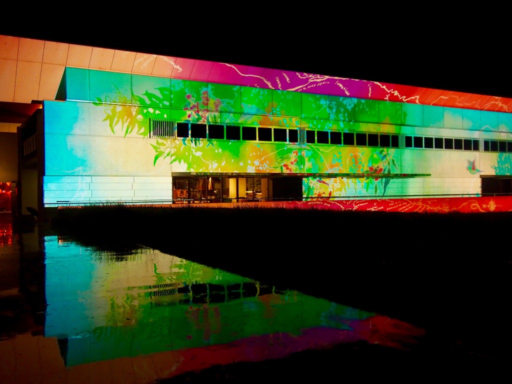 Enlighten 2016, projections at the National Portrait Gallery in Canberra.
