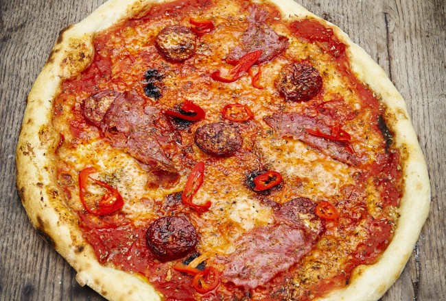 Italian hot pizza at Jamie's Italian Canberra